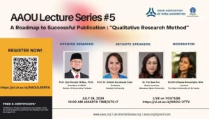 THE ASIAN ASSOCIATION OF OPEN UNIVERSITIES (AAOU) HELD AN ONLINE LECTURE